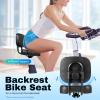 GEYOPMID Backrest Bike Seat, Bike Seat with Backrest Oversized Comfort Bicycle Saddle Replacement Soft Memory Foam Padded PU Cushion Universal for Tricycle Mountain Bike Commuter Bike Electric Bike view 2