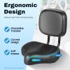GEYOPMID Backrest Bike Seat, Bike Seat with Backrest Oversized Comfort Bicycle Saddle Replacement Soft Memory Foam Padded PU Cushion Universal for Tricycle Mountain Bike Commuter Bike Electric Bike view 4