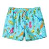 SURF CUZ Boys Swim Trunks Toddler Swim Shorts UPF 50+ Bathing Suit for Boys Swimsuit Boy Swimwear Quick Dry Beach Board Shorts Blue Planet Dinosaur 4T view 1