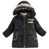 Children Winter Boy Jacket Coat Hooded Coat Fashion Kids Warm Clothes Jacket Boys Coat&jacket Toddler (Black, 4 Years) view 1