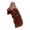 New Handmade reproductive Padauk Wood Grips Compatible with 5&W N Frame Round Butt, Flower Engraved, Closed Back, Thai Handmade #NR3 view 4
