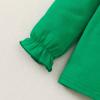 Magic Park 12M-14Y Toddler Girl Long Sleeve Blouse Kids Solid Color Tee Little Girls Ruffle Cuffs T-Shirts Winter Casual Tops (Long Bright Green Tee, 18-24 Months) view 4