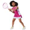 Girls Tennis Golf Outfit Sleeveless Dress Tank Top Skorts Skirts Athletic Sets with Shorts Pockets, 9-10Y, Rose Red view 4