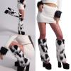 Zkbszn Sock,Plush Wrist Cuffs+Leg Warmer+Fishing Net Stocking for Woman Girls Plush Costume for New Year Holiday view 2