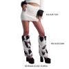 Zkbszn Sock,Plush Wrist Cuffs+Leg Warmer+Fishing Net Stocking for Woman Girls Plush Costume for New Year Holiday view 3