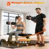Rendpas Adjustable Dumbbells of 2, 1-Sec Weights Dumbbells Set, 5 in 2 Free Adjustable with Anti-Slip Texture Handle, Weight Set For Home Gym Suit both Men and Women view 3