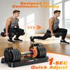 Rendpas Adjustable Dumbbells of 2, 1-Sec Weights Dumbbells Set, 5 in 2 Free Adjustable with Anti-Slip Texture Handle, Weight Set For Home Gym Suit both Men and Women view 4