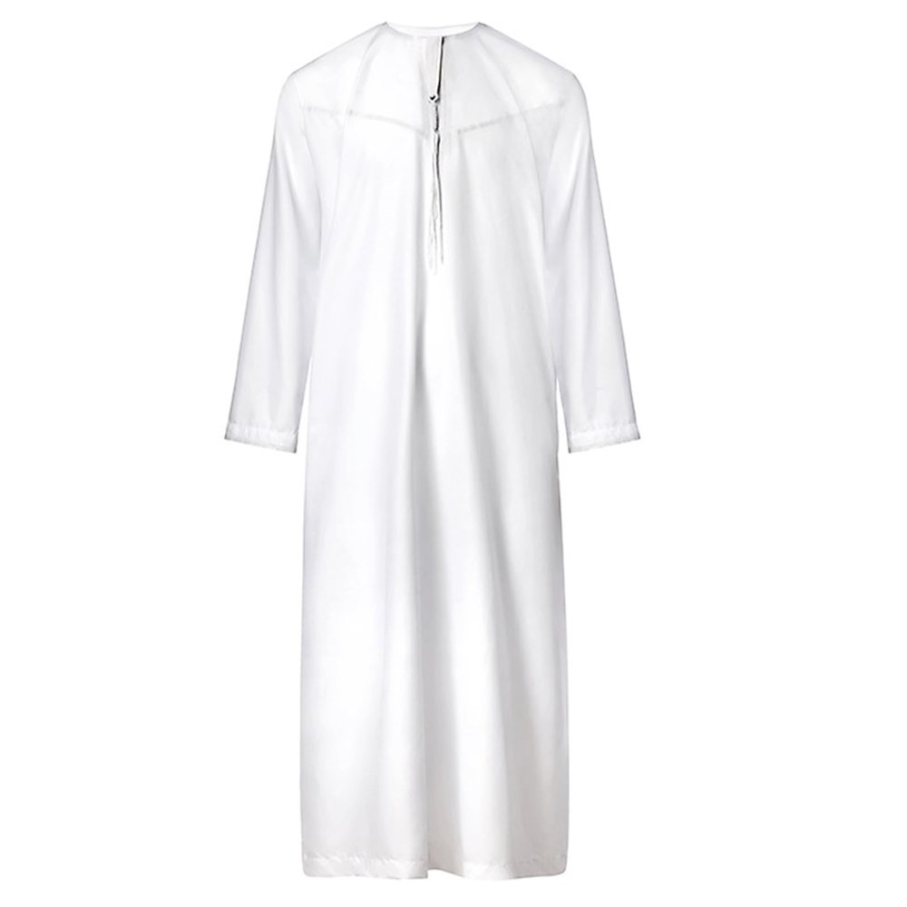 Dsgzkk Thobe for Men,Clothing Men Robe Kaftan Muslims Man Casual Long Dress Arabic Thobe Grown Middle East National Costume