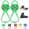 Universal Non-Slip Gripper Spikes, New Gripper Shoe Grips with 5 Tooth Steel Nails, Traction Cleats Ice Snow Grips Anti-Slip Silicone for Ice Sports (Green, Child) view 1