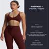 Aoxjox Workout Updated Mila Leggings for Women High Waisted Tummy Control Drawcord Yoga Pants 26.5" (Rum Raisin, Large) view 4
