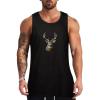 DWVTMNS Mens Tank Tops Sleeveless T Shirts Camouflage Deer Printed Black Vest Undershirts view 1