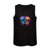 DWVTMNS Mens Tank Tops Sleeveless T Shirts Two Different Skulls Printed Black Vest Undershirts view 4