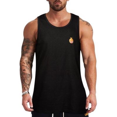 Mens Tank Tops Sleeveless T Shirts Hand Painting Printed Black Vest Undershirts