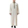 Dsgzkk Thobe for Men,Clothing Men Robe Kaftan Man Casual Long Dress Arabic Thobe Grown Middle East National Costume view 1