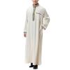 Dsgzkk Thobe for Men,Clothing Men Robe Kaftan Man Casual Long Dress Arabic Thobe Grown Middle East National Costume view 3