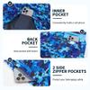 FT FENTENG Mens Swim Trunks with Compression Liner, Navy Blue Camo Men Bathing Suit Mens Swimming Trunks with Zipper Pockets 9 inch Inseam Men's Board Shorts Swimwear Quick Dry Swimsuits, XL view 3