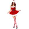 Zkbszn Sock,3 Pcs Women's Mrs. Clauses Costume Corsets Dress Stripe Over the Knee Socks Christmas Costume view 1