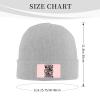 ZKLCRYTR Proud Wife of A Veteran Beanie Hat Acrylic Knit Warm Winter Hats for Women Men Skull Cap Gray view 4