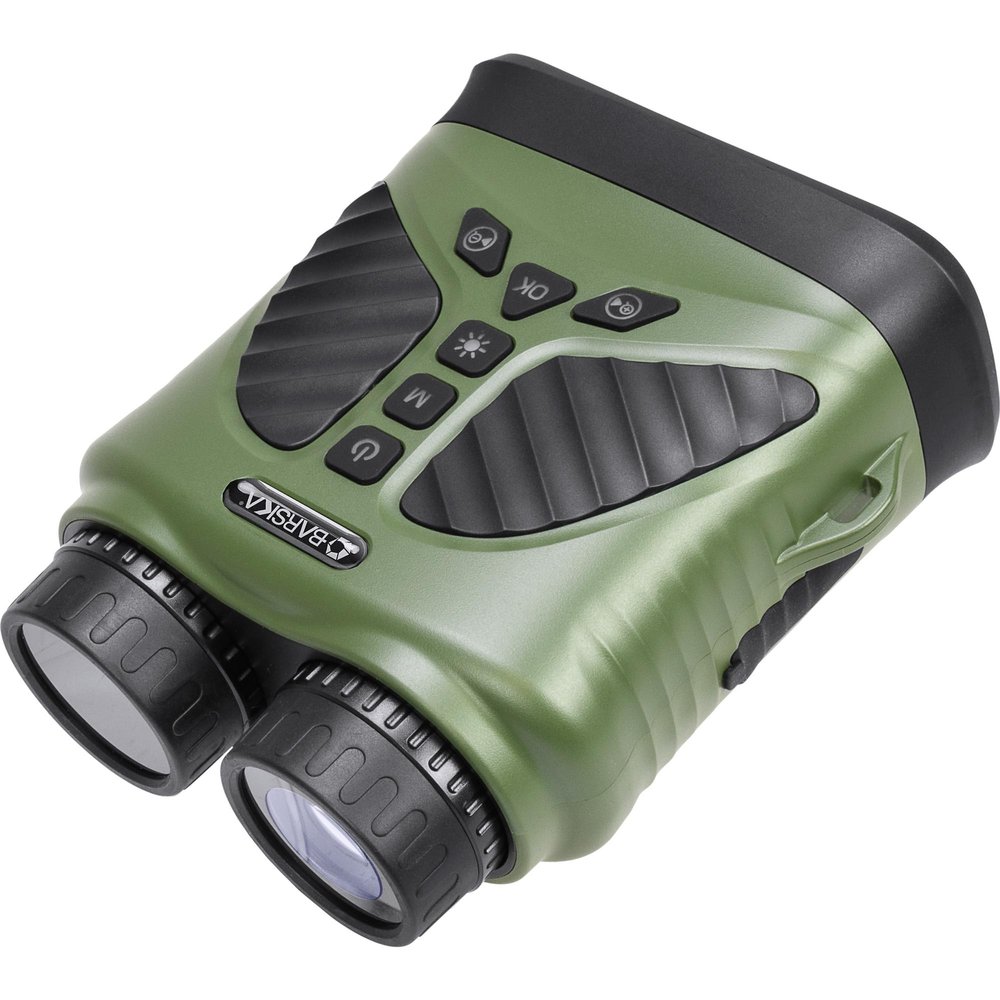 Barska NV-2 Night Vision Binoculars, 10X Magnification, 8X Digital Zoom, 43mm Lens, 3 Inch IPS Display, 40MP Photos, 2.5K Video, 820yd Range, 3-Level IR, USB-C Fast Charging, Day & Night Use