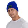 Abstract Aquarius Shape Beanie Hat Acrylic Knit Warm Winter Hats for Women Men Skull Cap Blue view 2