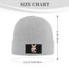 Cool Bunny Ride Beanie Hat Acrylic Knit Warm Winter Hats for Women Men Skull Cap Gray view 4