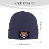 Tiger Head Beanie Hat Acrylic Knit Warm Winter Hats for Women Men Skull Cap Navy Blue view 4