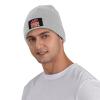 ZKLCRYTR Mardi Gras Sublimation Beanie Hat Acrylic Knit Warm Winter Hats for Women Men Skull Cap Gray view 2