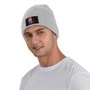 ZKLCRYTR American Flag Data Scientist Beanie Hat Acrylic Knit Warm Winter Hats for Women Men Skull Cap Gray view 2