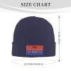 ZKLCRYTR Flag of Cuming County, Nebraska Beanie Hat Acrylic Knit Warm Winter Hats for Women Men Skull Cap Navy Blue view 4