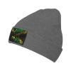 ZKLCRYTR Smoke Style Flag of Jamaica Beanie Hat Acrylic Knit Warm Winter Hats for Women Men Skull Cap Deep Heather view 1