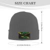 ZKLCRYTR Smoke Style Flag of Jamaica Beanie Hat Acrylic Knit Warm Winter Hats for Women Men Skull Cap Deep Heather view 4
