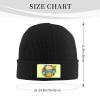 ZKLCRYTR Beer Bottles and Brightly Colored Flowers Beanie Hat Acrylic Knit Warm Winter Hats for Women Men Skull Cap Black view 4