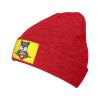 Cute Fox Eating Ramen Beanie Hat Acrylic Knit Warm Winter Hats for Women Men Skull Cap Red view 1