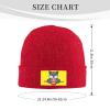 Cute Fox Eating Ramen Beanie Hat Acrylic Knit Warm Winter Hats for Women Men Skull Cap Red view 4