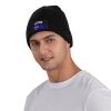 ZKLCRYTR The Australia Flag and Freedom Beanie Hat Acrylic Knit Warm Winter Hats for Women Men Skull Cap Black view 2