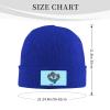 Diamond Dragon Beanie Hat Acrylic Knit Warm Winter Hats for Women Men Skull Cap Blue view 4