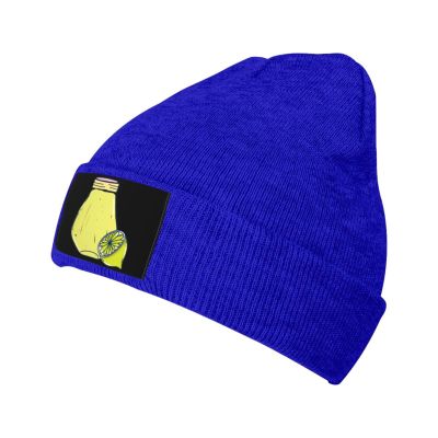 ZKLCRYTR Lemonade Beanie Hat Acrylic Knit Warm Winter Hats for Women Men Skull Cap Blue