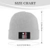 ZKLCRYTR Baseball USA Flag Beanie Hat Acrylic Knit Warm Winter Hats for Women Men Skull Cap Gray view 4