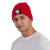 ZKLCRYTR Cute Face Dogs Beanie Hat Acrylic Knit Warm Winter Hats for Women Men Skull Cap Red view 2