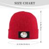 ZKLCRYTR Cute Face Dogs Beanie Hat Acrylic Knit Warm Winter Hats for Women Men Skull Cap Red view 4