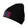 ZKLCRYTR Flag of Mongolia Beanie Hat Acrylic Knit Warm Winter Hats for Women Men Skull Cap Black view 1