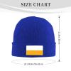 Flag of Armenians in Russia Beanie Hat Acrylic Knit Warm Winter Hats for Women Men Skull Cap Blue view 4