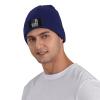 ZKLCRYTR American Truck Driver USA Flag Beanie Hat Acrylic Knit Warm Winter Hats for Women Men Skull Cap Navy Blue view 2