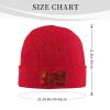 Silk Style Flag of The Soviet Union Beanie Hat Acrylic Knit Warm Winter Hats for Women Men Skull Cap Red view 4