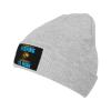 Born to Fishing Forced to Work Beanie Hat Acrylic Knit Warm Winter Hats for Women Men Skull Cap Gray view 1