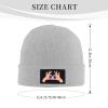 ZKLCRYTR Holding A Heart Flag of Virginia Beanie Hat Acrylic Knit Warm Winter Hats for Women Men Skull Cap Gray view 4