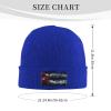 ZKLCRYTR Smoke Style Flag of Cuba Beanie Hat Acrylic Knit Warm Winter Hats for Women Men Skull Cap Blue view 4