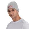 Seamless Butterfly Pattern Beanie Hat Acrylic Knit Warm Winter Hats for Women Men Skull Cap Gray view 2