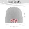 Seamless Butterfly Pattern Beanie Hat Acrylic Knit Warm Winter Hats for Women Men Skull Cap Gray view 4