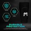 MediCaptain Mini Shin Guards Soccer  Built in Mini Shin Pad Sleeves for Men, Women, Teens  Small Shin Guards - Lightweight, Breathable, Shin Defender Leg Protection (Black, Maxi (5.5 x 2.8 in)) view 3
